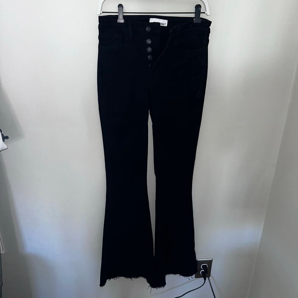 Vervet Size 26 bella High Rise Flare Black Denim Jeans - Picture 3 of 7